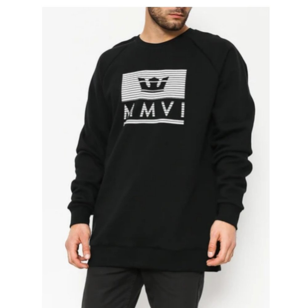 Supra Crown Logo Crewneck Sweatshirt – Black S – NWT